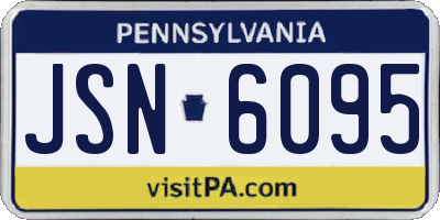 PA license plate JSN6095
