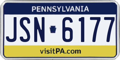 PA license plate JSN6177
