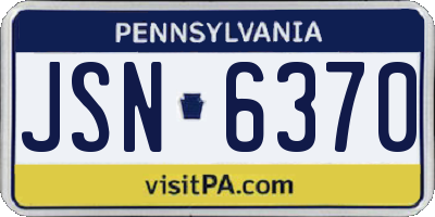 PA license plate JSN6370