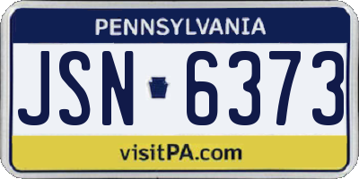 PA license plate JSN6373