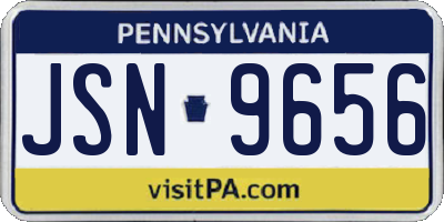 PA license plate JSN9656