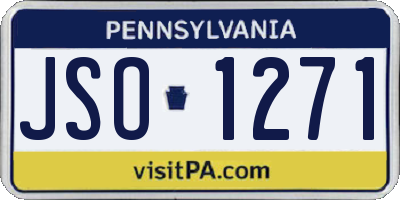 PA license plate JSO1271
