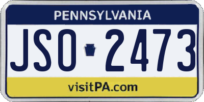 PA license plate JSO2473