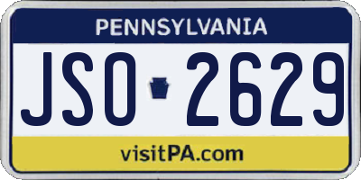 PA license plate JSO2629
