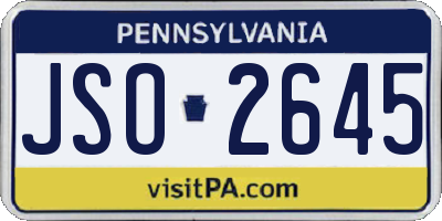 PA license plate JSO2645