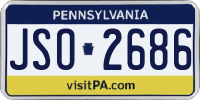 PA license plate JSO2686