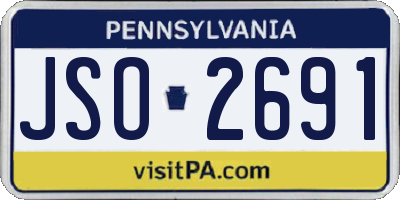PA license plate JSO2691
