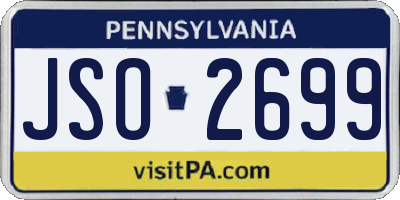 PA license plate JSO2699