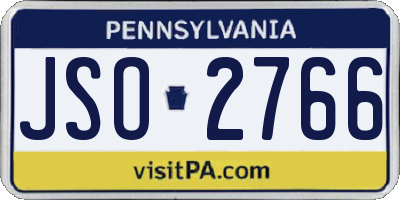 PA license plate JSO2766