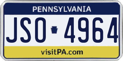 PA license plate JSO4964