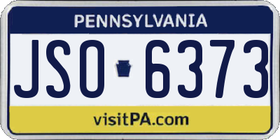 PA license plate JSO6373