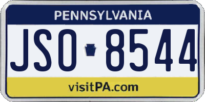 PA license plate JSO8544