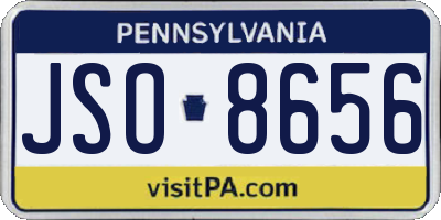 PA license plate JSO8656