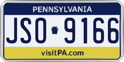 PA license plate JSO9166