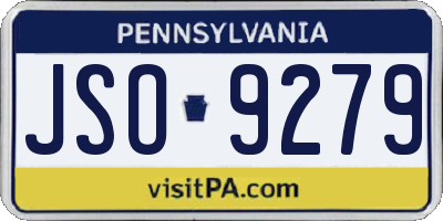 PA license plate JSO9279