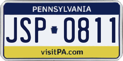 PA license plate JSP0811