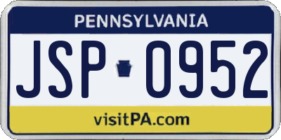 PA license plate JSP0952
