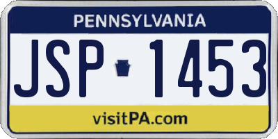 PA license plate JSP1453