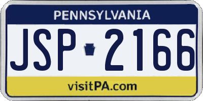 PA license plate JSP2166