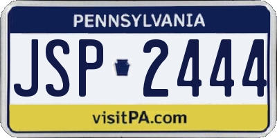 PA license plate JSP2444