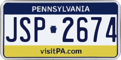 PA license plate JSP2674