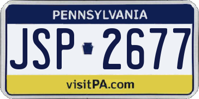 PA license plate JSP2677