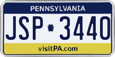 PA license plate JSP3440