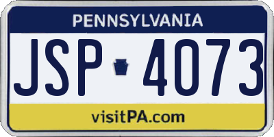 PA license plate JSP4073