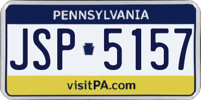 PA license plate JSP5157