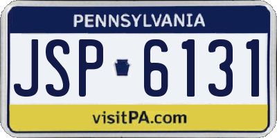 PA license plate JSP6131