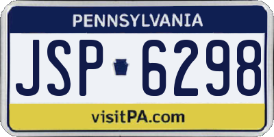 PA license plate JSP6298