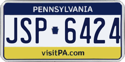 PA license plate JSP6424