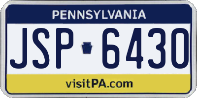 PA license plate JSP6430