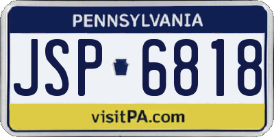 PA license plate JSP6818