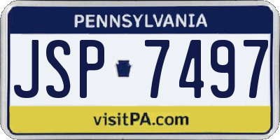 PA license plate JSP7497