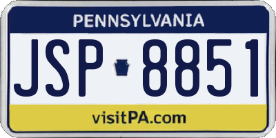 PA license plate JSP8851
