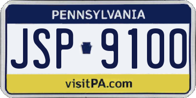 PA license plate JSP9100