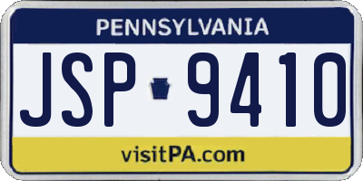PA license plate JSP9410