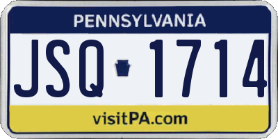 PA license plate JSQ1714