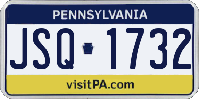 PA license plate JSQ1732