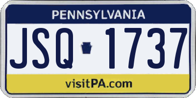 PA license plate JSQ1737