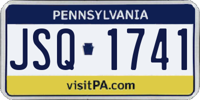 PA license plate JSQ1741