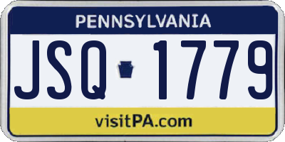 PA license plate JSQ1779