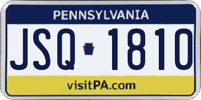 PA license plate JSQ1810