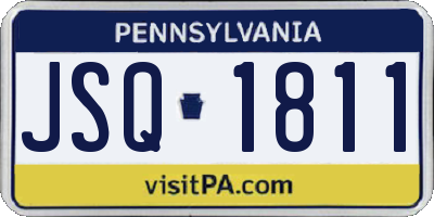 PA license plate JSQ1811