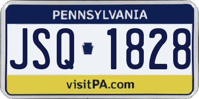 PA license plate JSQ1828