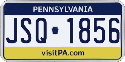 PA license plate JSQ1856