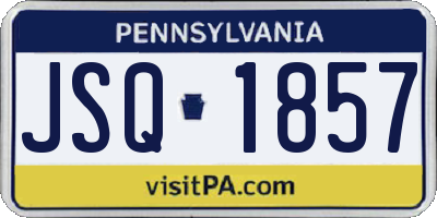 PA license plate JSQ1857