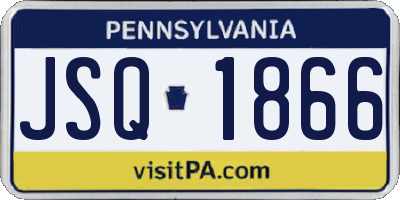 PA license plate JSQ1866