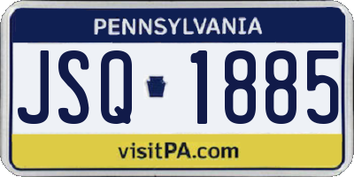 PA license plate JSQ1885